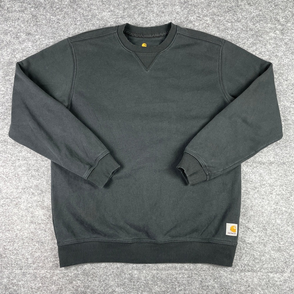 Carhartt Sweatshirt Mens M Black Rain Defender Original Fit Pullover Crewneck